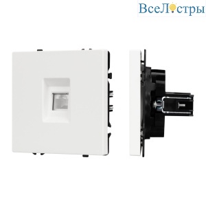 Механизм компьютерной розетки Arlight SCT-NOBE-MPC1-SFPL-WH (RJ-45, CAT6) 054304