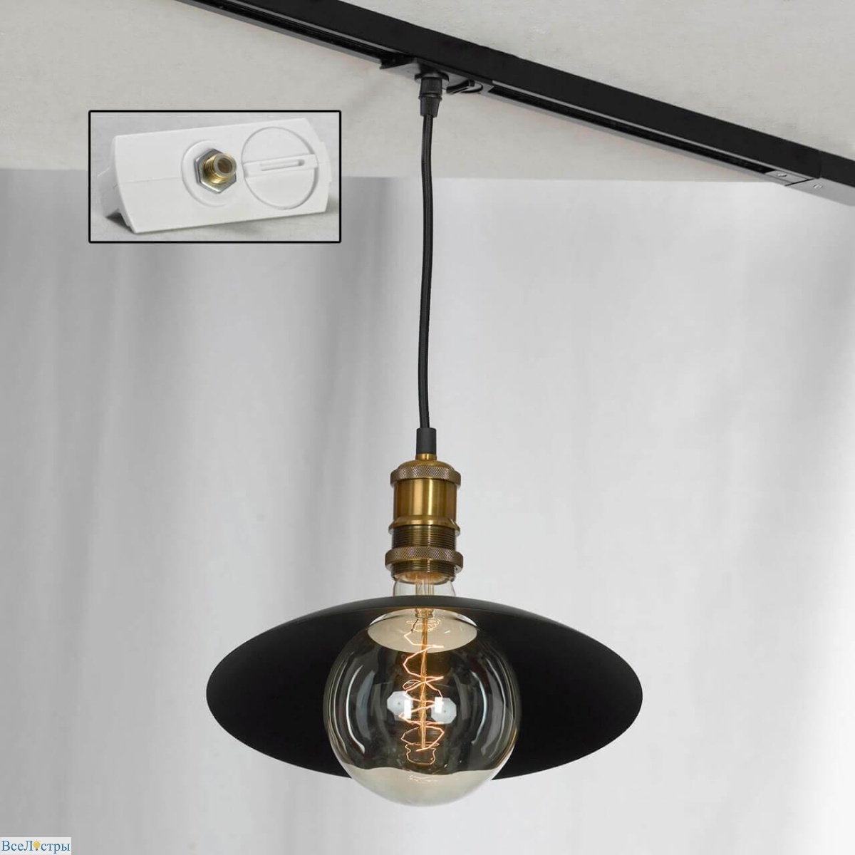 трековый светильник однофазный lussole loft baldwin track lights lsp-9670-taw