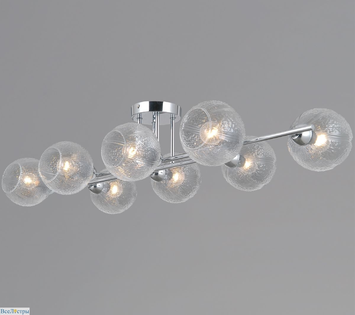 потолочная люстра illumico il0701-8csq-24 cr aries