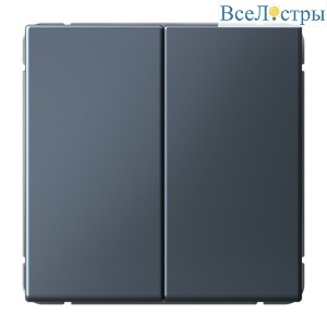 Выключатель 2-клавишный, 10АХ, механизм, быстрозажим. клем. Systeme Electric ArtGallery Грифель GAL000751S