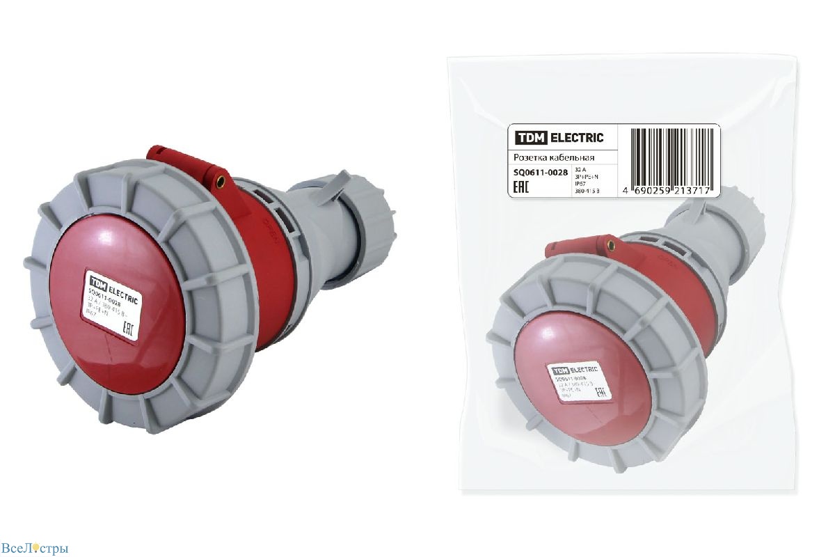 розетка кабельная tdm electric sq0611-0028