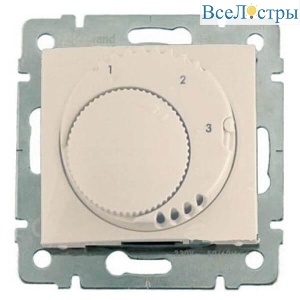 Термостат Legrand Valena Комфорт с выключателем слоновая кость 774127