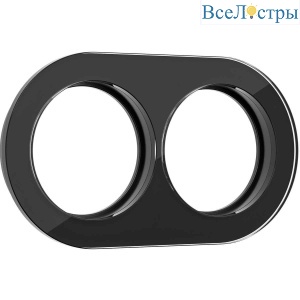 Рамка на 2 поста черная Werkel W0025108 4690389166457