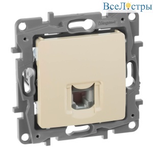 Розетка телефонная RJ11 Legrand Etika слоновая кость 672340