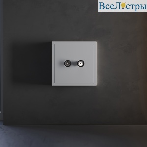 Накладка для розетки телевизионной оконечной TV+SAT Voltum S70 (серый) VLS001616