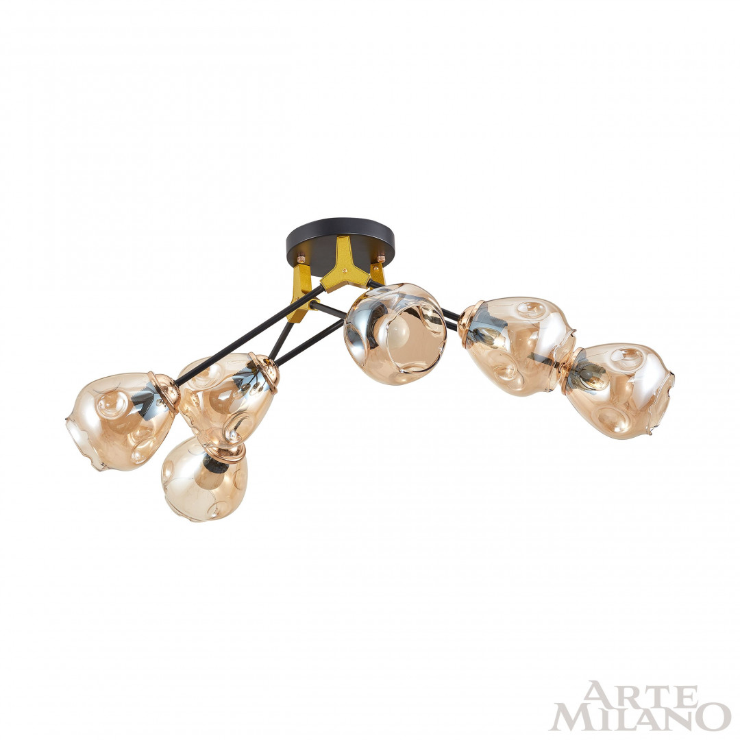 потолочная люстра arte milano amalfi 252588/6 br