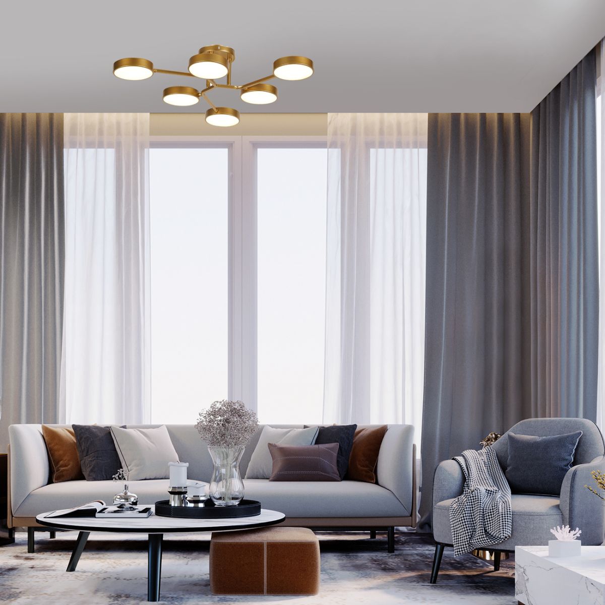 потолочная люстра escada starlight 10273/6led
