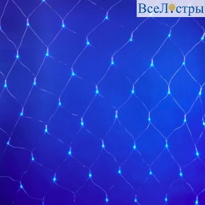 Светодиодная сетка (07938) Uniel 220V синий ULD-N2520-240/DTA BLUE IP20