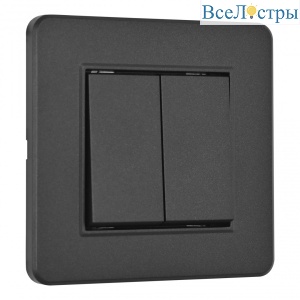 Выключатель двухклавишный Arte Milano SET16-1-30-2 black