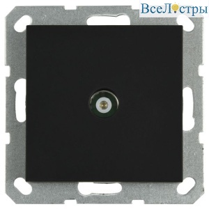 Розетка TV Jasmart оконечная с накладкой черный матовый (soft touch) G6001PB