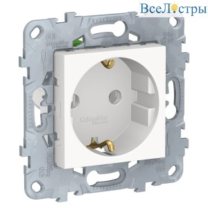Розетка Schneider Electric Unica New с/з без шторок 16A 250V NU505618
