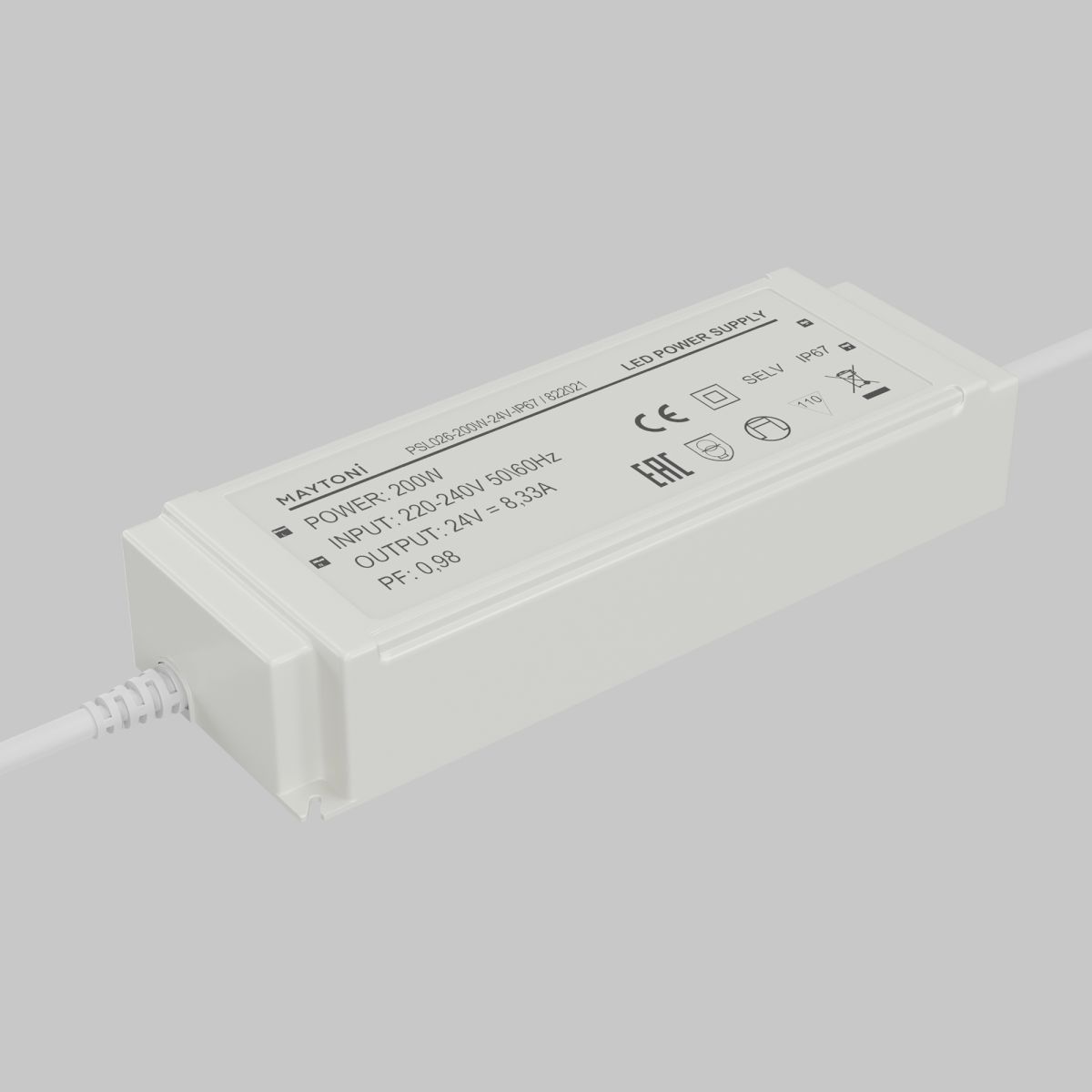 источник напряжения maytoni led strip psl026 24в 200вт ip67 822021
