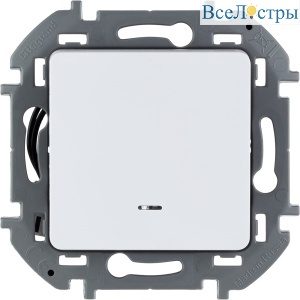 Выключатель одноклавишный с подсветкой/индикацией Legrand Inspiria 673610