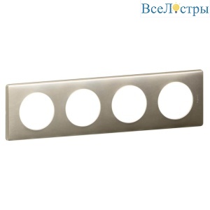 Рамка 4-постовая Legrand Celiane титан 068904