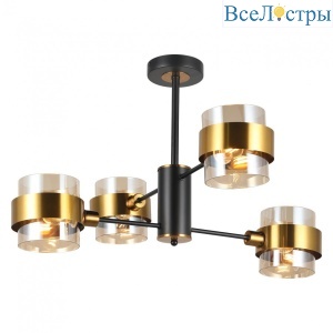 Люстра на штанге IMEX MD.51891-4-S-BK+GBR