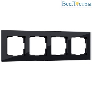 Рамка Werkel Favorit на 4 поста черный W0041108 4690389159954