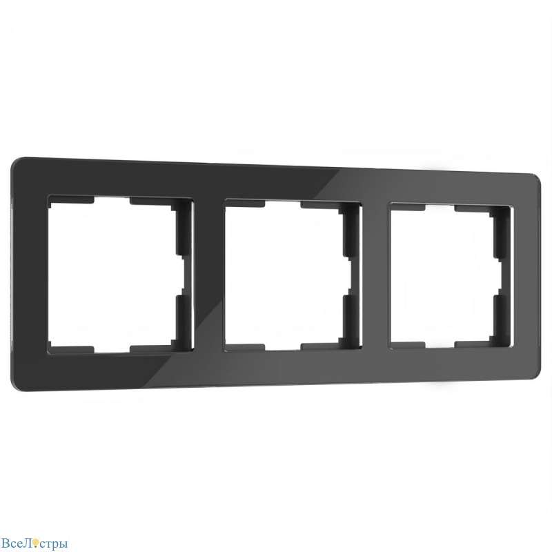 рамка на 3 поста werkel acrylic черный 4690389184888 w0032708