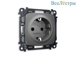 Комплект механизма розетки с/з на винтовых зажимах Ambrella Volt Omega MO656010