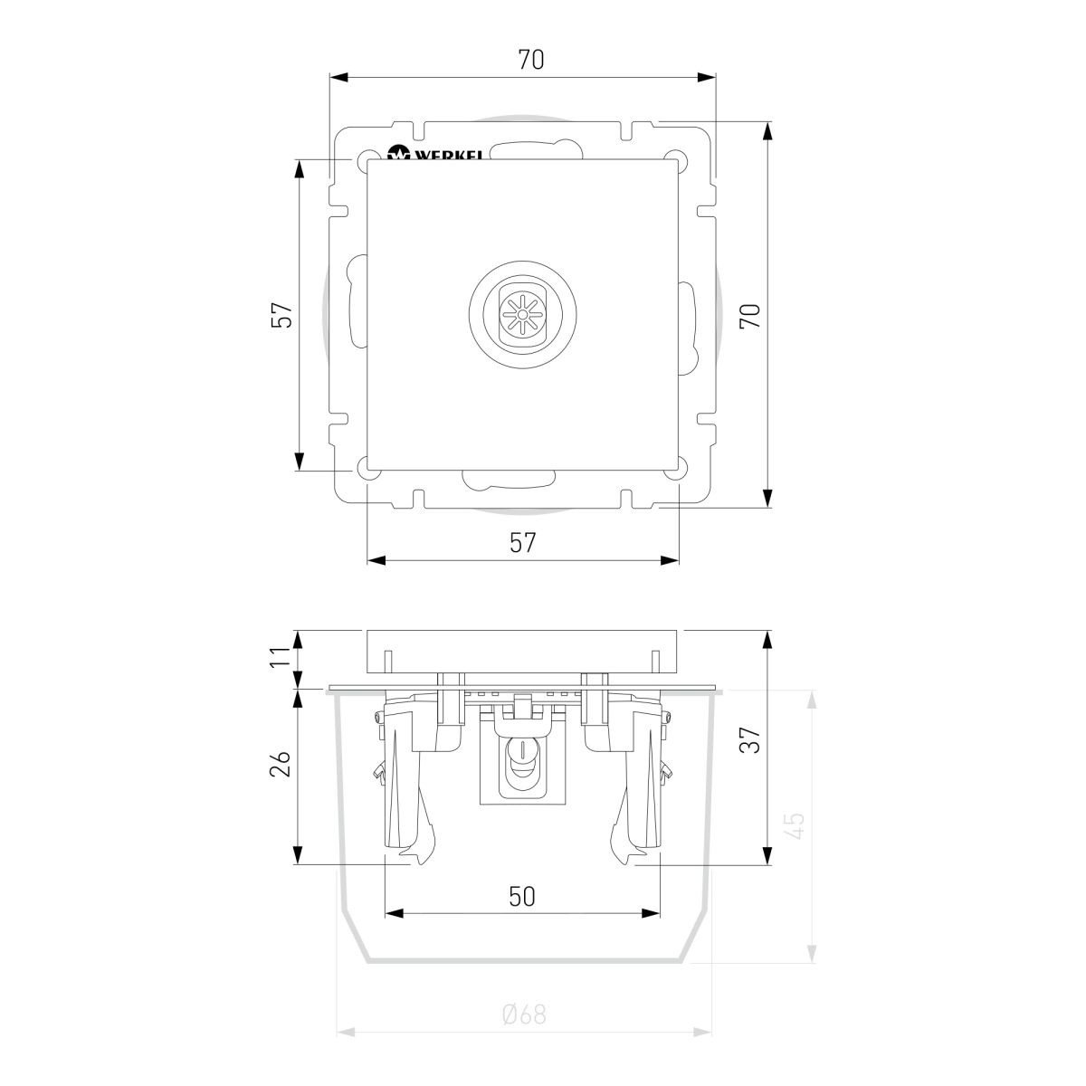 тв-розетка оконечная werkel w1183006 4690389164873 a050888
