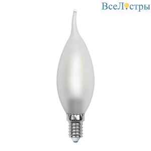 Лампа светодиодная филаментная (UL-00000306) Uniel E14 6W 3000K матовая LED-CW35-6W/WW/E14/FR PLS02WH