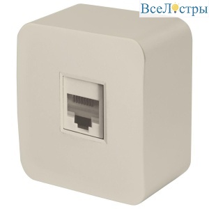 Розетка компьютерная RJ-45 Stekker София слоновая кость MST00-20-04 49482