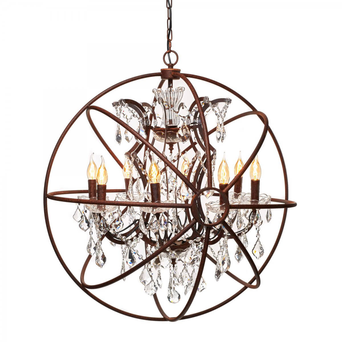 подвесная люстра loft it foucaults orb crystal loft1897/8