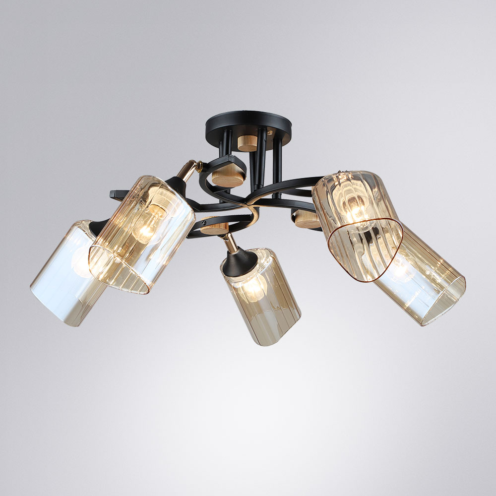 потолочная люстра arte lamp glamore a5076pl-5bk