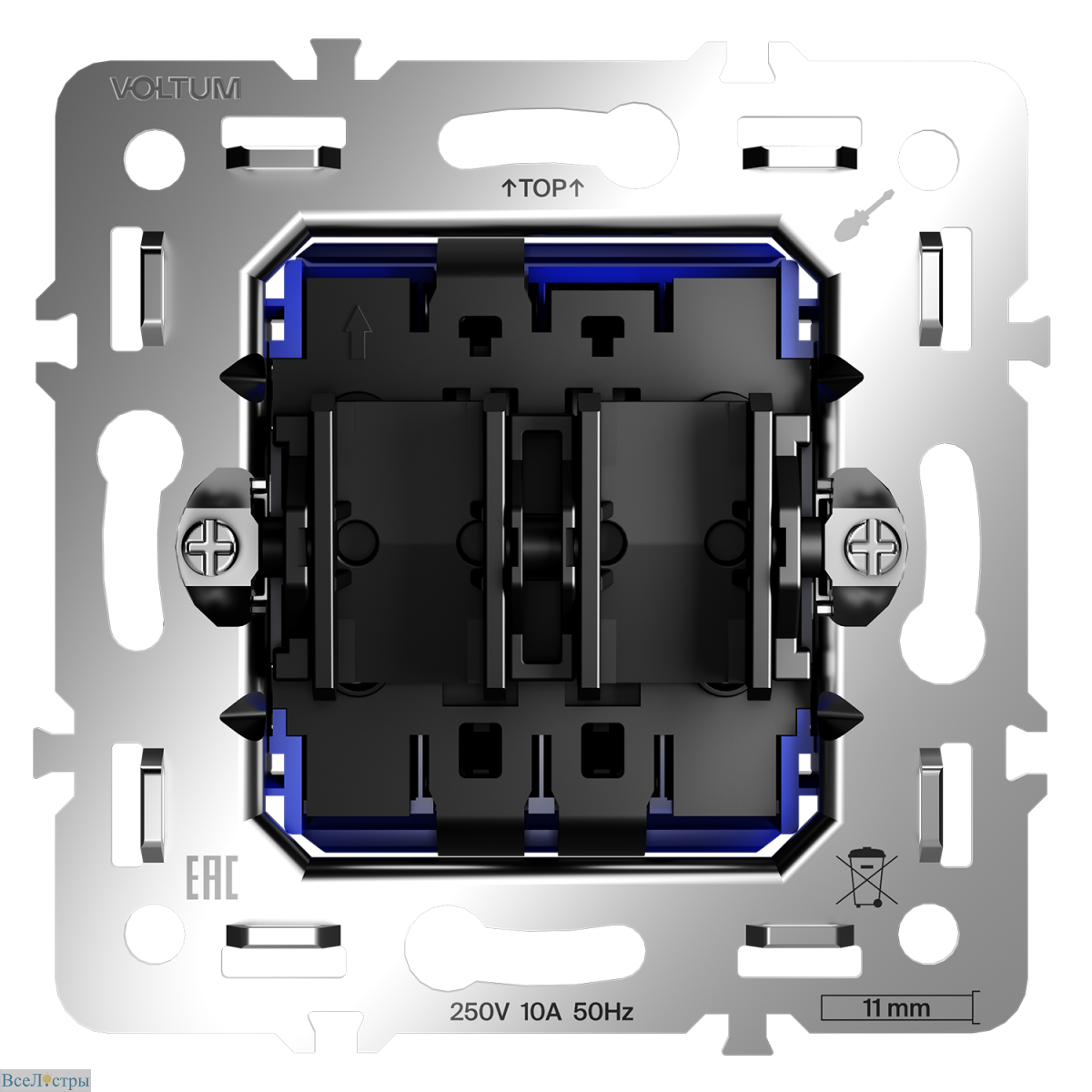 механизм выключателя жалюзи voltum s70 vls0207m