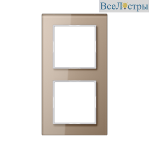Рамка двухместная Jung AC582GLCH