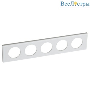 Рамка 5-постовая Legrand Celiane смальта белая глина 069320