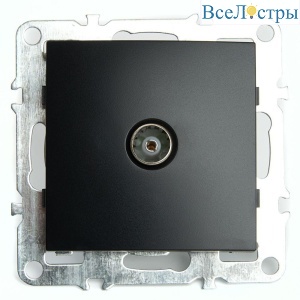 Розетка телевизионная Stekker Эрна черный PST00-9108-03 49152
