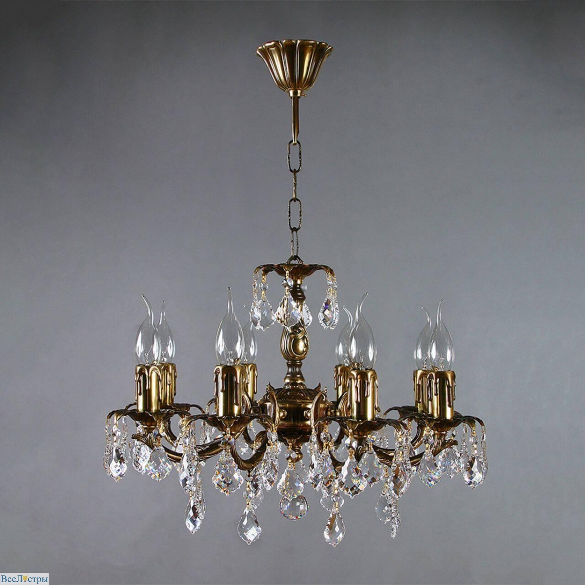подвесная люстра ambiente benisa 2226/8 pb new leaf