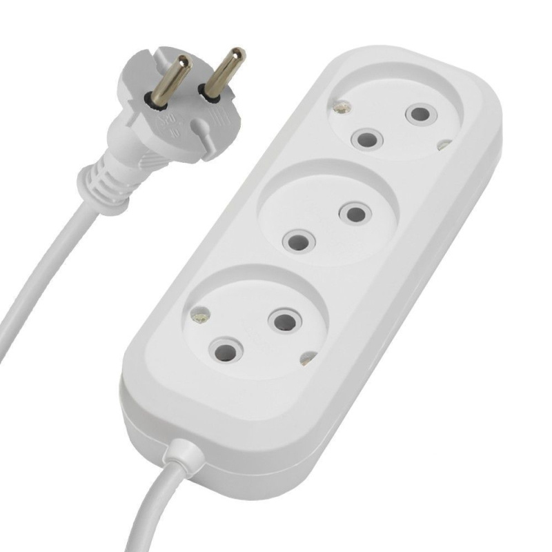 удлинитель 3-местный stekker hm01-30-03 3м 2x075 39210
