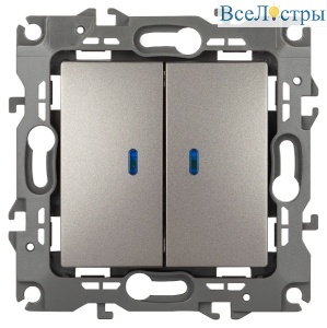 Выключатель двухклавишный Эра 12-1105-16 Б0065719