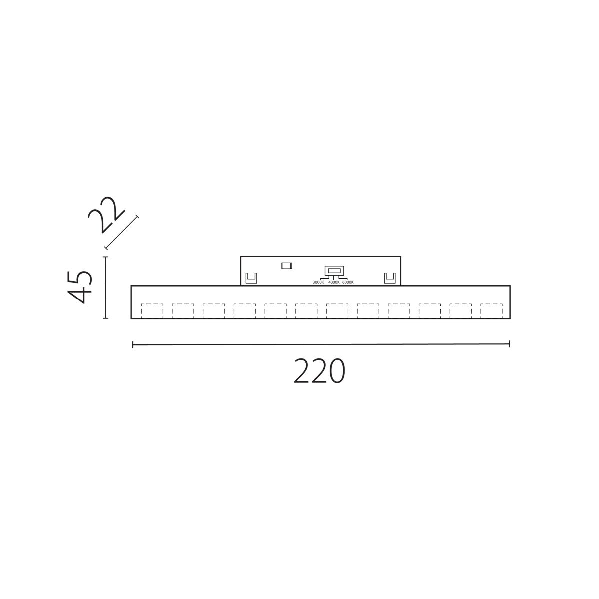 трековый однофазный светильник направленного света lightstar uno cct 259106cct