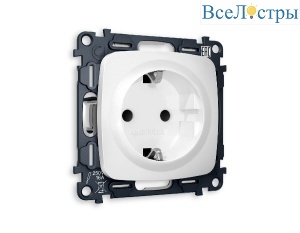 Комплект механизма розетки с/з со шторками Ambrella Volt Omega MO127010