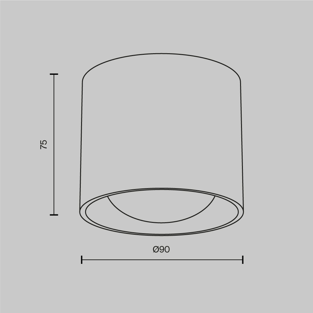 накладной светильник maytoni lens c217cl-15w3k-w