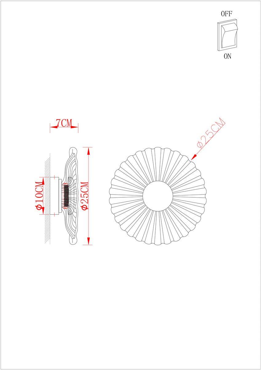 настенный светодиодный светильник arte lamp cherish a2097ap-12go