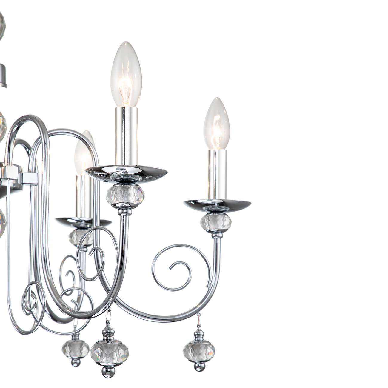 подвесная люстра escada shine 678/6pl chrome