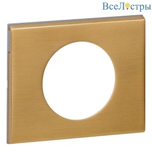 Рамка 1-постовая Legrand Celiane золото 069131