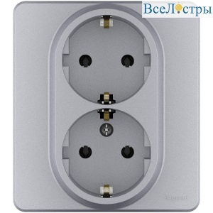 Розетка двойная с/з Legrand Inspiria 673752