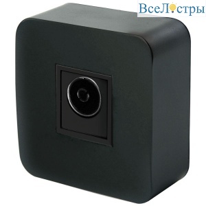 Розетка телевизионная TV Stekker София черный матовый MST00-10-05 49481