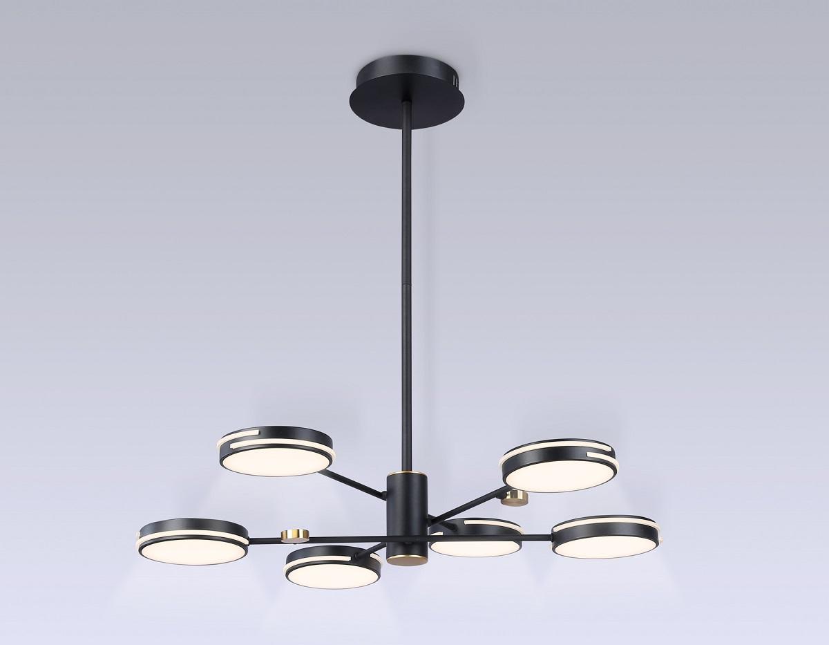 подвесная светодиодная люстра ambrella light comfort linetech fl51639