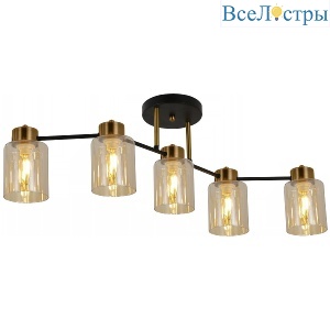 Потолочная люстра Illumico IL6111-5COU-79 BK GD Qui