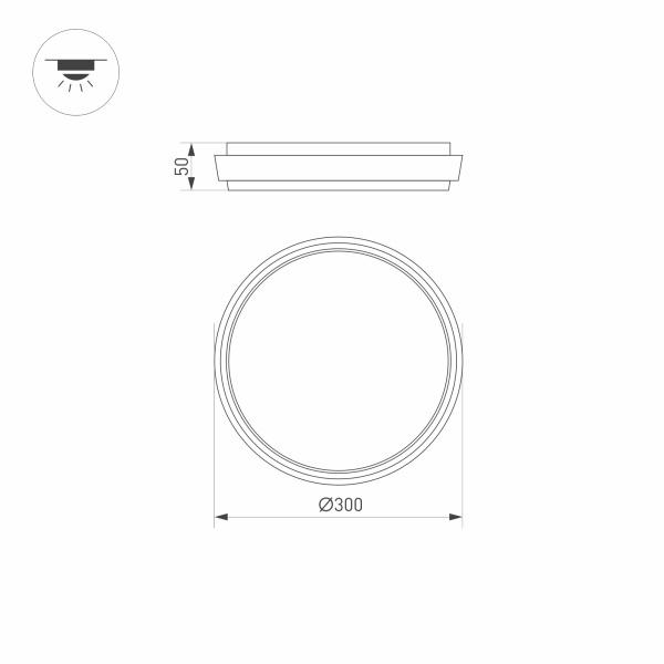 уличный светодиодный светильник arlight lgd-giro-r300-30w day4000 032425
