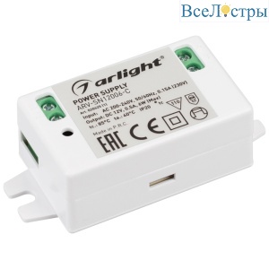 Блок питания Arlight ARV-SN12006-C (12V, 0.5A, 6W) 020425(1)