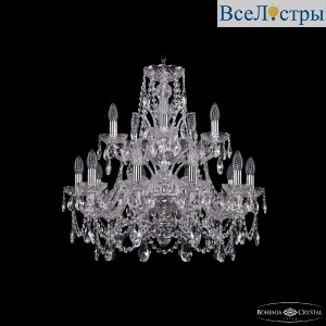 Подвесная люстра Bohemia Ivele Crystal 1411/10+5/240/2d Ni