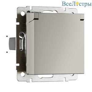 Розетка с/з с защитной крышкой и шторками Werkel W1271204 4690389211980 a069464