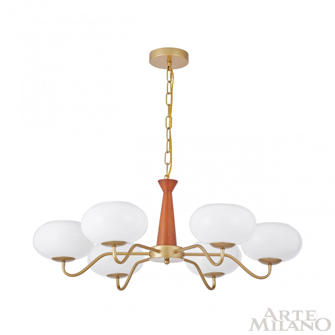 подвесная люстра arte milano napoli 310166/d780/6 bs/wd