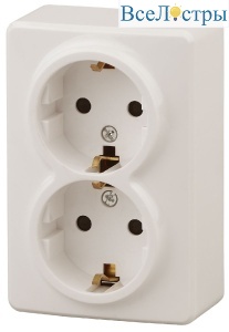 Розетка 2P+E Schuko со шторками Эра 11-2206-02 Б0020695